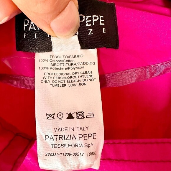 Patrizia Pepe Lightweight Trench Coat Ruby Violet NWT IT 42/US 6 - Picture 7 of 9